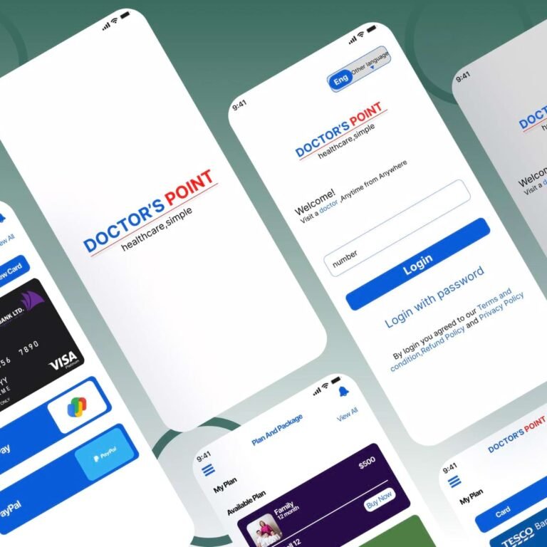 Healthcare mobile app design by Tech Radiation Infosystem creating patient-centric, secure, and user-friendly apps for appointments, consultations, and health tracking