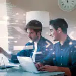 Developers analyzing code during ChatGPT experiment at TechRadiation